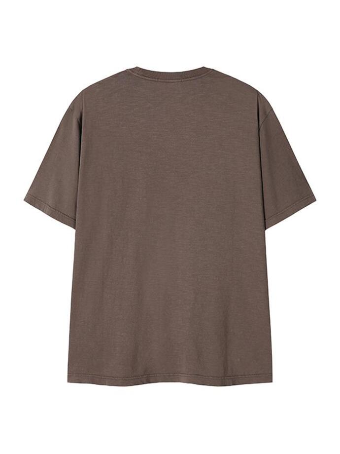 Art if acts - Garment Dyed Slub Pocket T-Shirt (Brown) product image 8 | TRAB K-Fashion Australia
