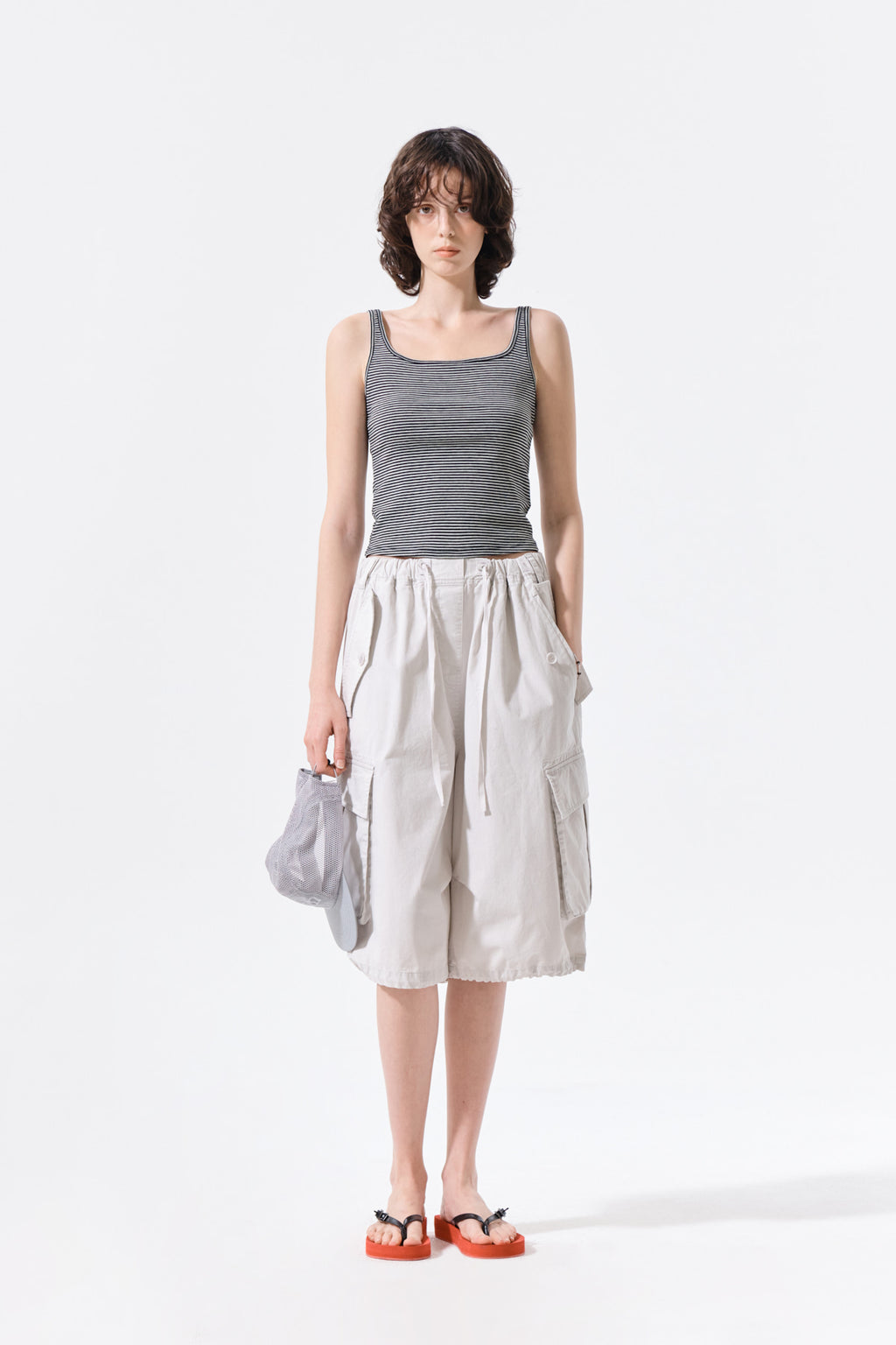 Matin Kim - Square Neck Cropped Tank Top (Black) product image 8 | TRAB K-Fashion Australia