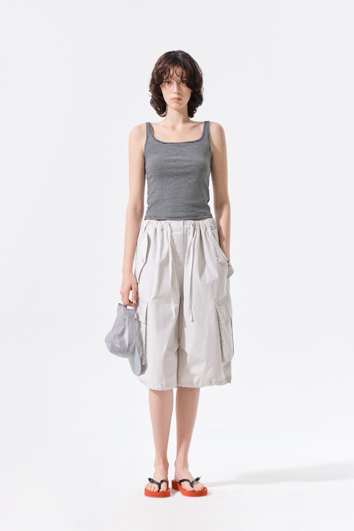 Matin Kim - Square Neck Cropped Tank Top (Black) product image 8 | TRAB K-Fashion Australia