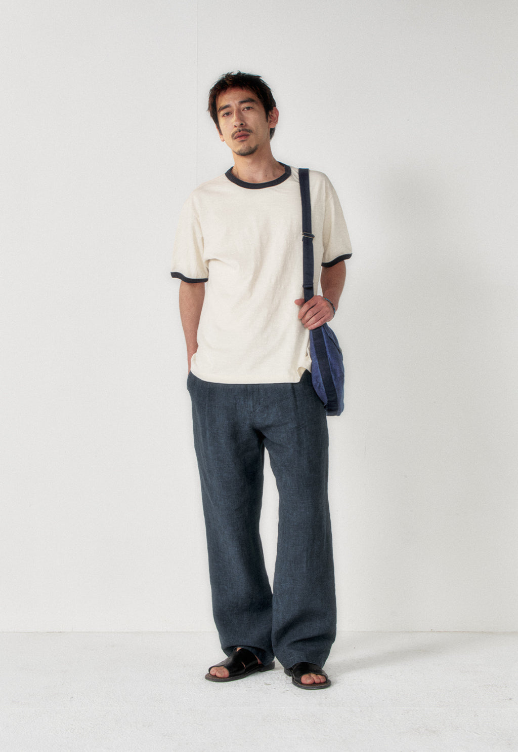 Art if acts - Slub Ringer Tee (Cream/Navy) product image 5 | TRAB K-Fashion Australia