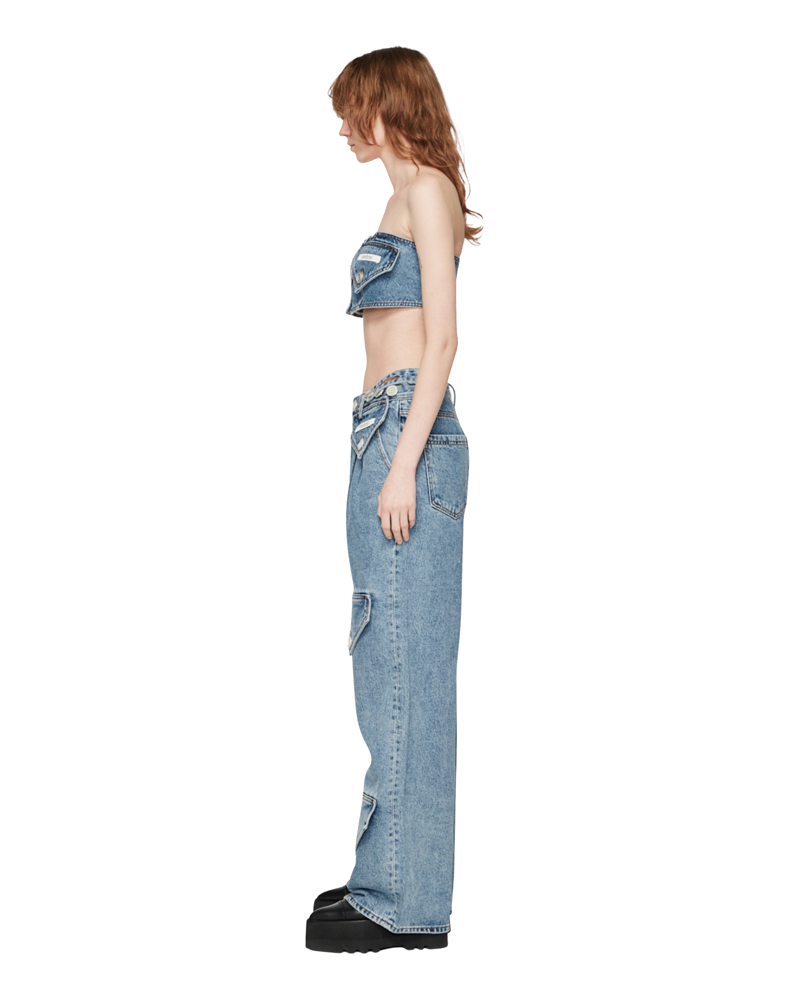 Kimhe Kim - Two Pocket Emma Tube Top (Sky Blue) product image 3 | TRAB K-Fashion Australia