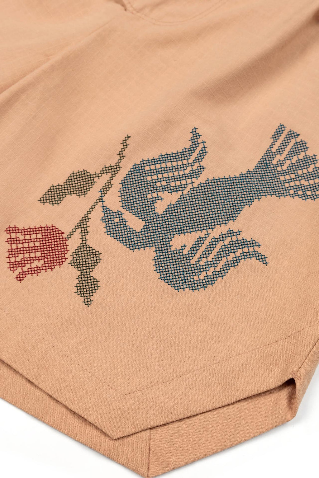 Ioedle - Migratory Bird Cross-Stitch Shorts (Orange) product image 10 | TRAB K-Fashion Australia