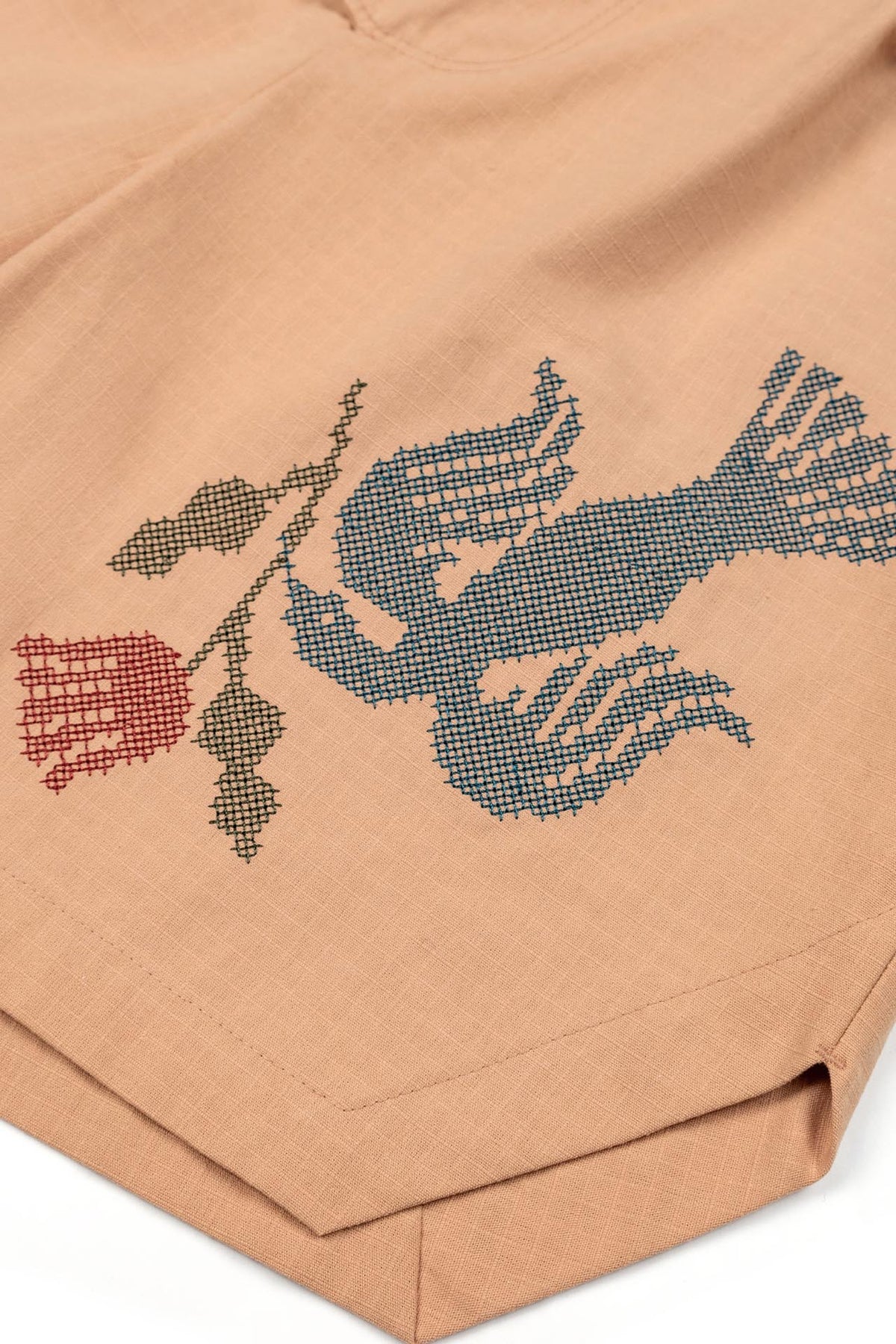 Ioedle - Migratory Bird Cross-Stitch Shorts (Orange) product image 10 | TRAB K-Fashion Australia