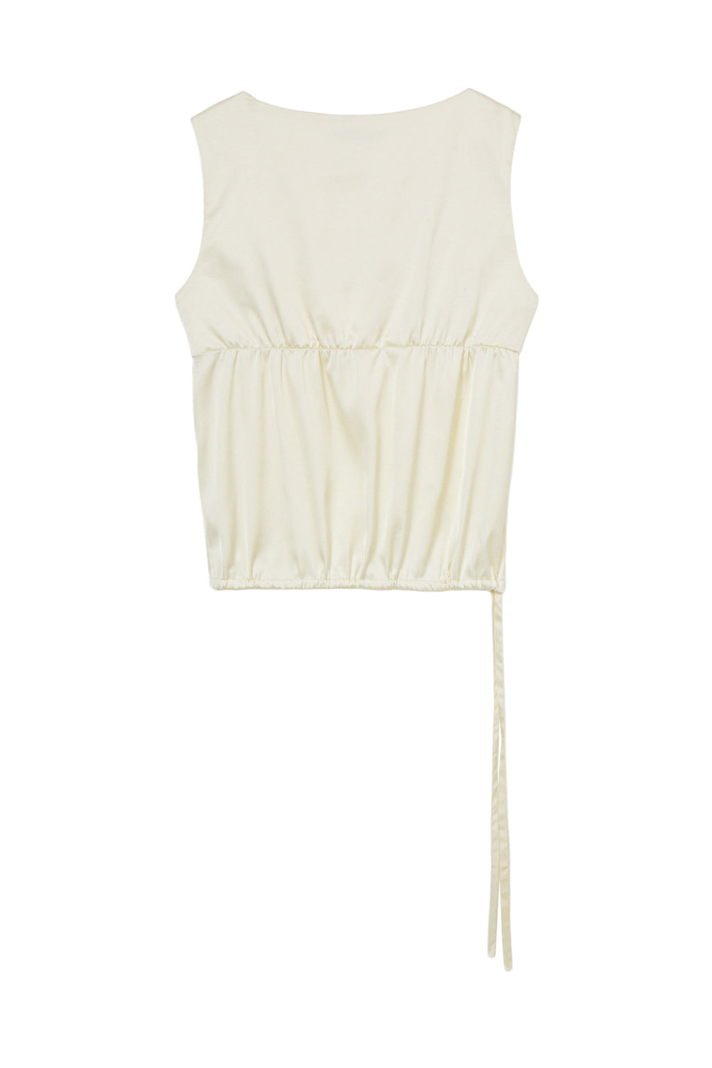 Deinet - Satin Shirring Sleeveless (Ivory) product image 10 | TRAB K-Fashion Australia
