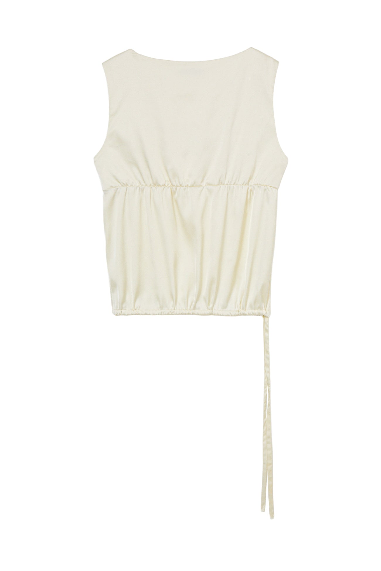 Deinet - Satin Shirring Sleeveless (Ivory) product image 10 | TRAB K-Fashion Australia