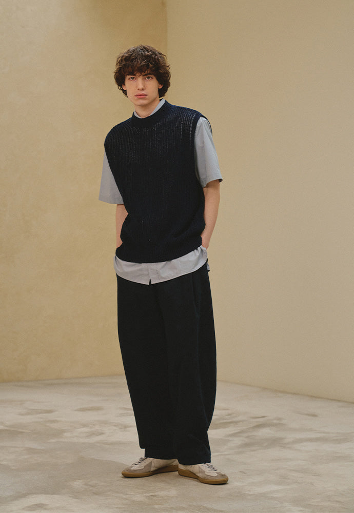 Art if acts - Plain Knit Vest (Navy) product image 3 | TRAB K-Fashion Australia