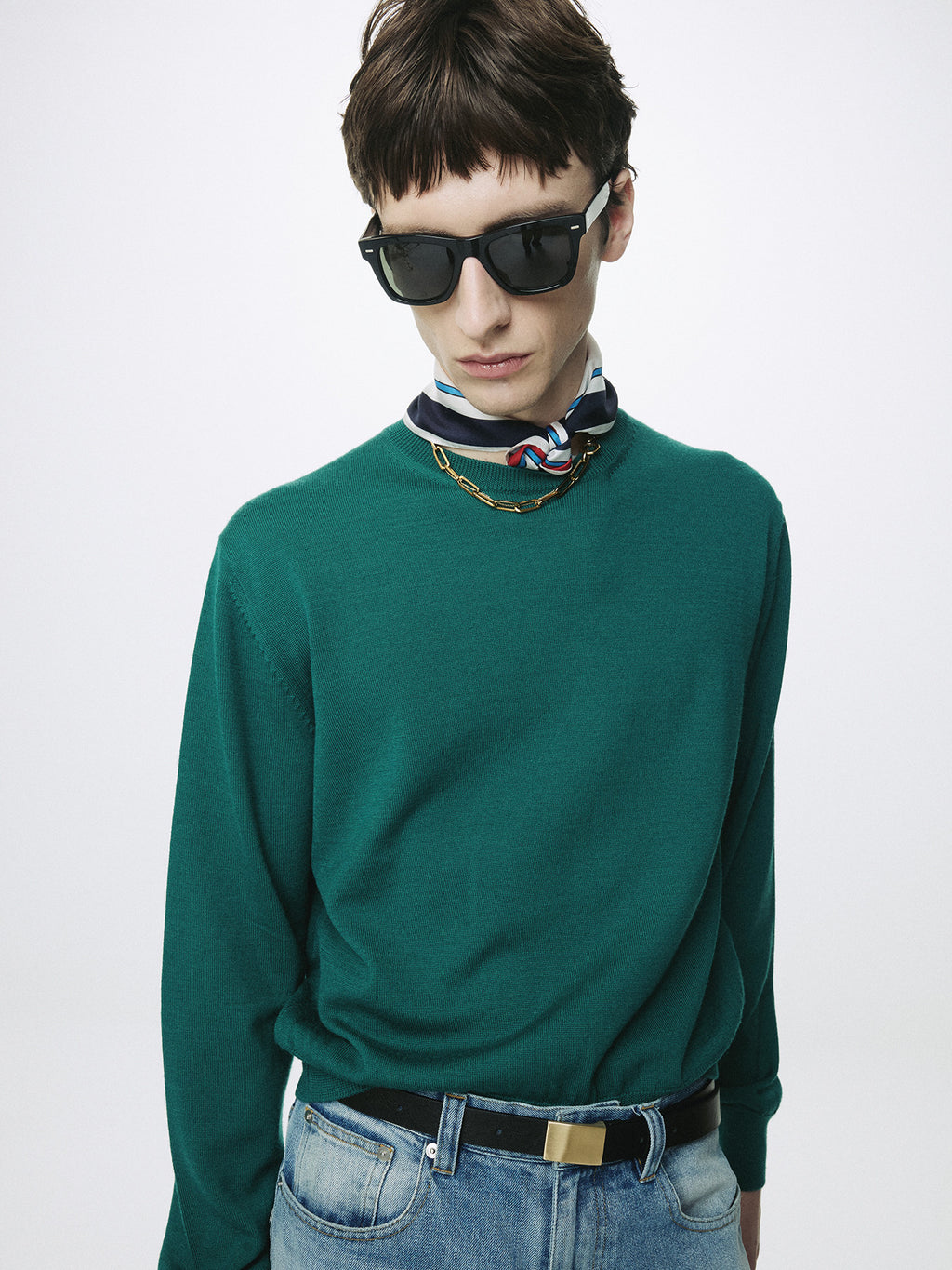 Tonywack - Spring Wool Crew Neck Knit (Sea Green) product image 1 | TRAB K-Fashion Australia