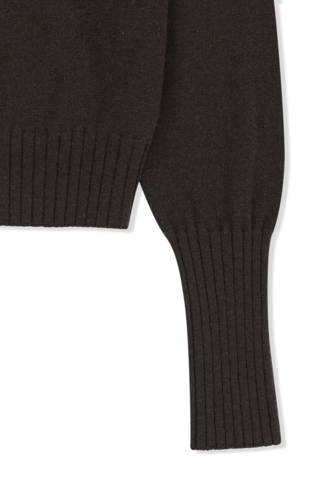 Matin Kim - Boat Neck Volume Sleeve Knit Pullover (Brown) product image 4 | TRAB K-Fashion Australia