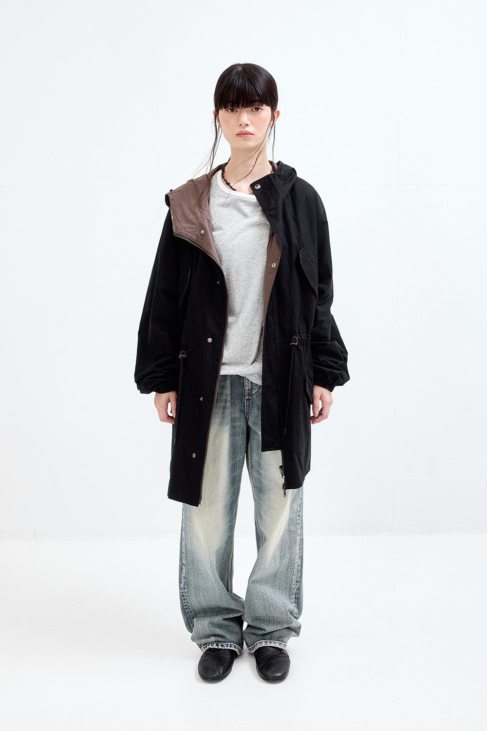 Hatchingroom - Reversible Parka (Black/Mud Brown) product image 16 | TRAB K-Fashion Australia