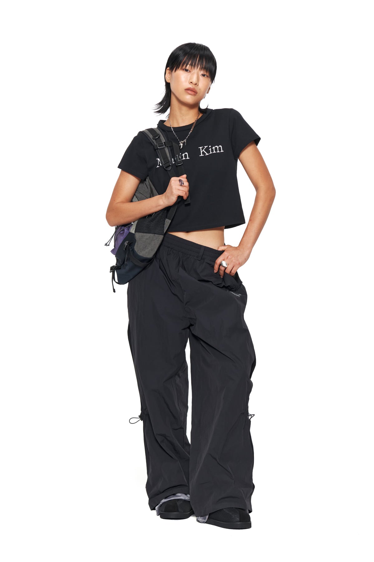 Matin Kim - Logo Crop Top (Black) product image 9 | TRAB K-Fashion Australia