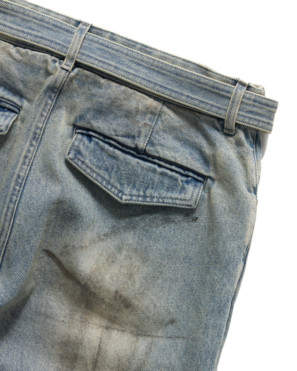 Eastlogue - Curve Knee Belted Pants (Dust Indigo) product image 13 | TRAB K-Fashion Australia