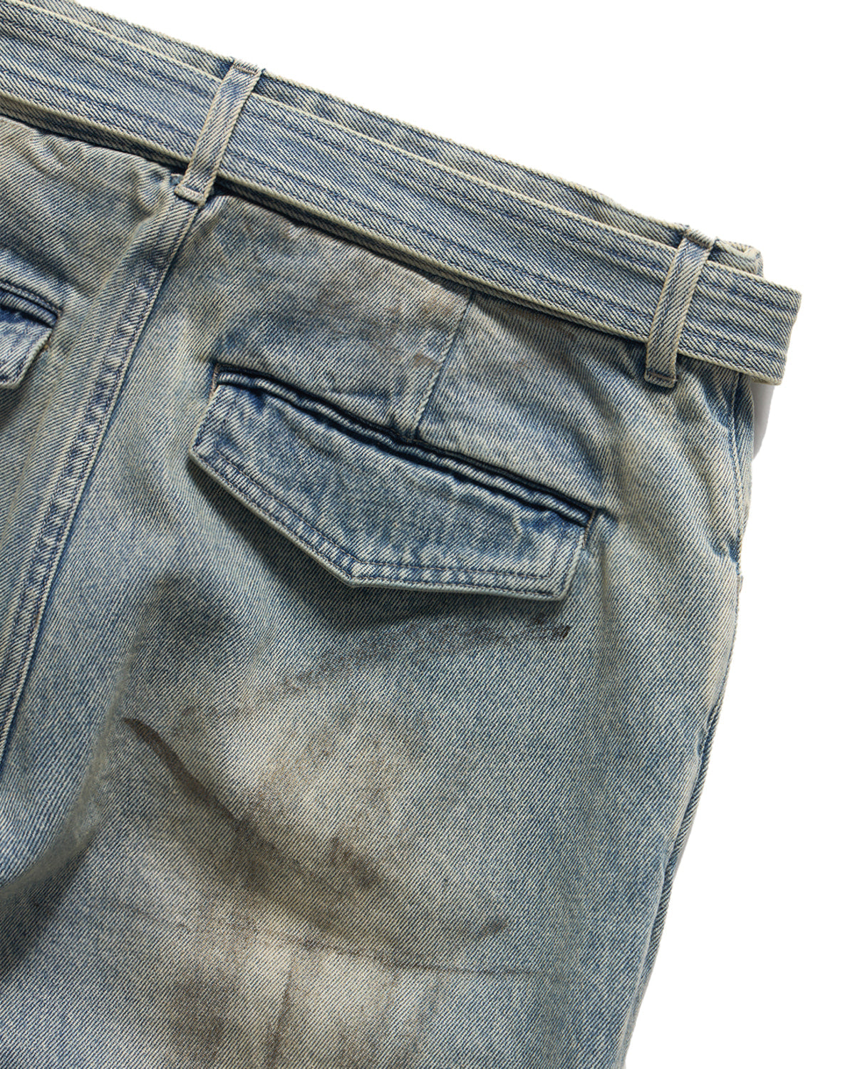 Eastlogue - Curve Knee Belted Pants (Dust Indigo) product image 13 | TRAB K-Fashion Australia