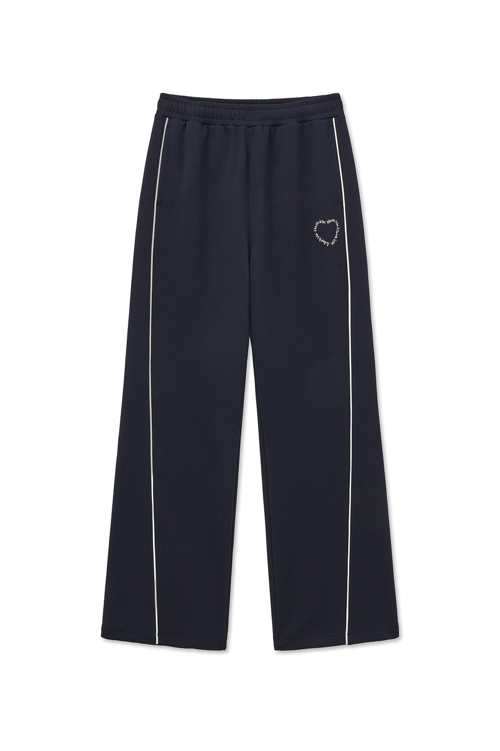 Matin Kim - Heart Logo Track Pants (Navy) product image 1 | TRAB K-Fashion Australia