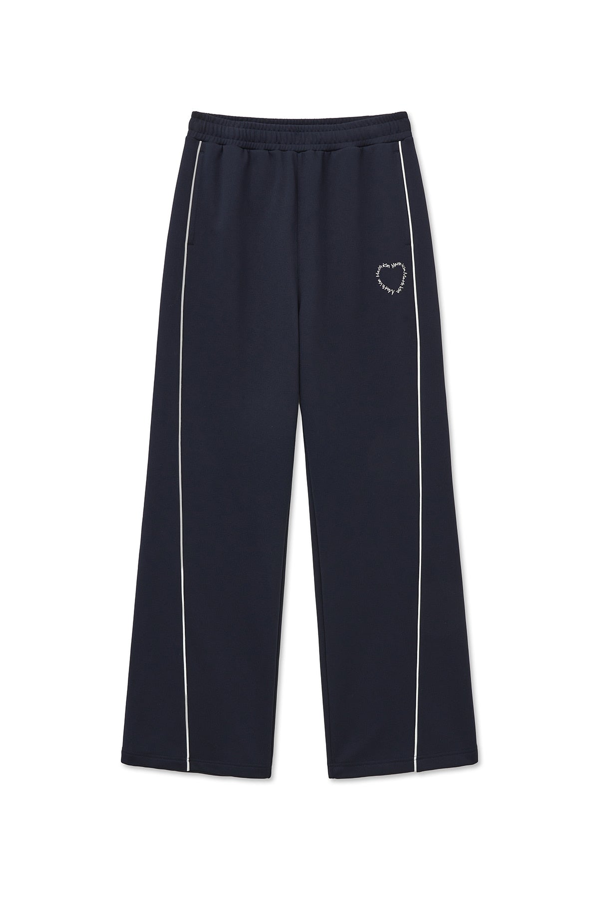 Matin Kim - Heart Logo Track Pants (Navy) product image 1 | TRAB K-Fashion Australia