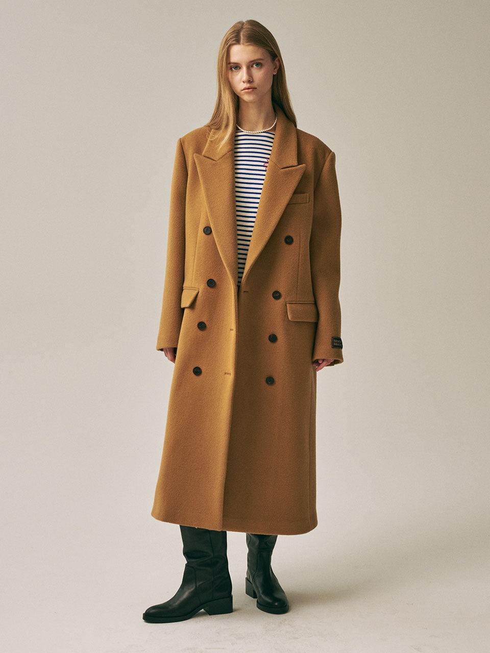 Mardi Mercredi - Wool Classic Double Breasted Coat (Camel) product image 1 | TRAB K-Fashion Australia