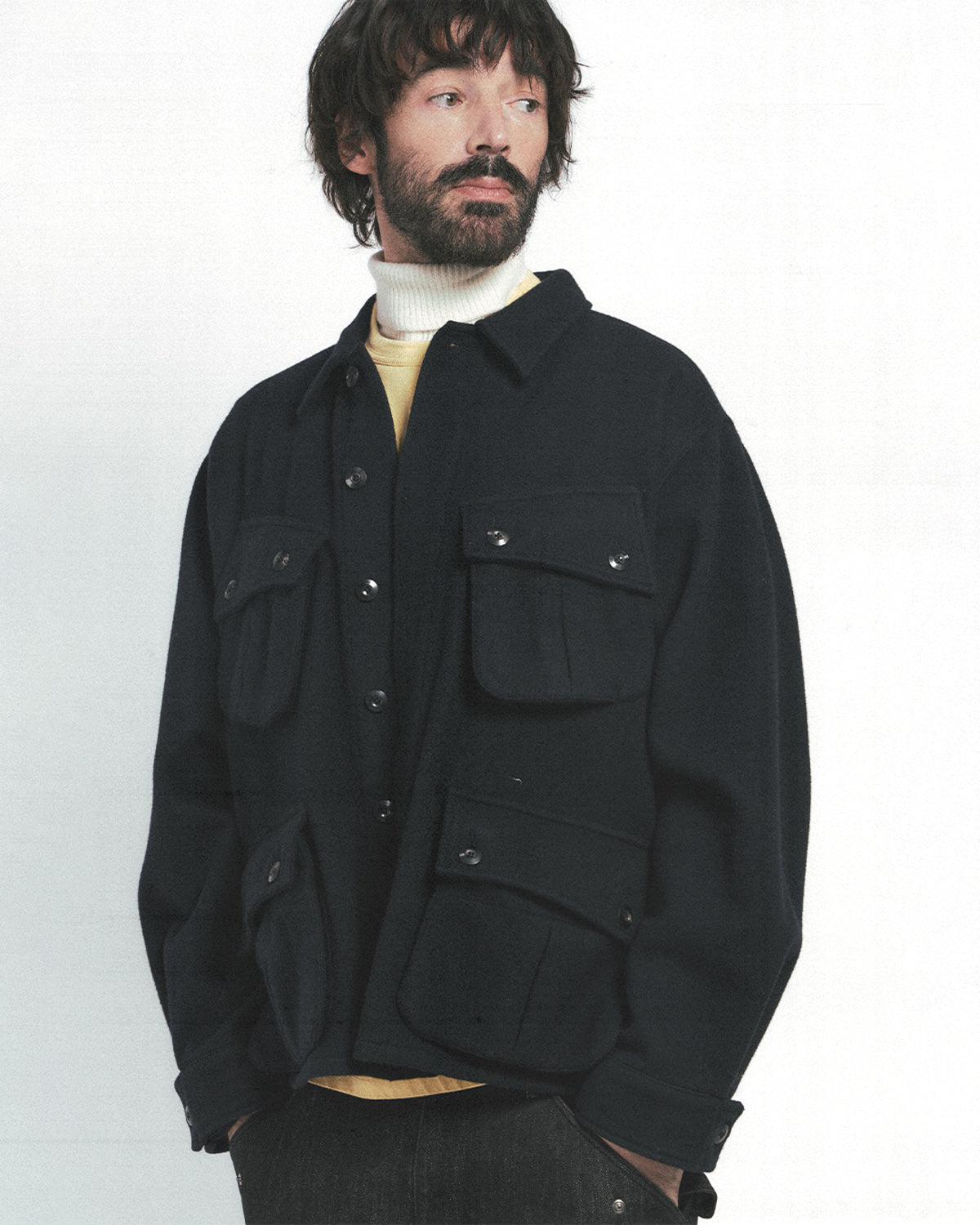Eastlogue - Jungle Fatigue Jacket (D.navy Wool) product image 2 | TRAB K-Fashion Australia