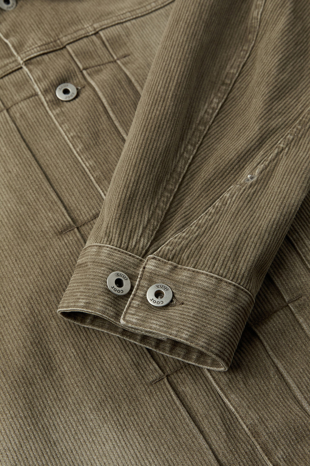 Coor - Type 1 Rib Texture Trucker Jacket (Washed Beige) product image 6 | TRAB K-Fashion Australia