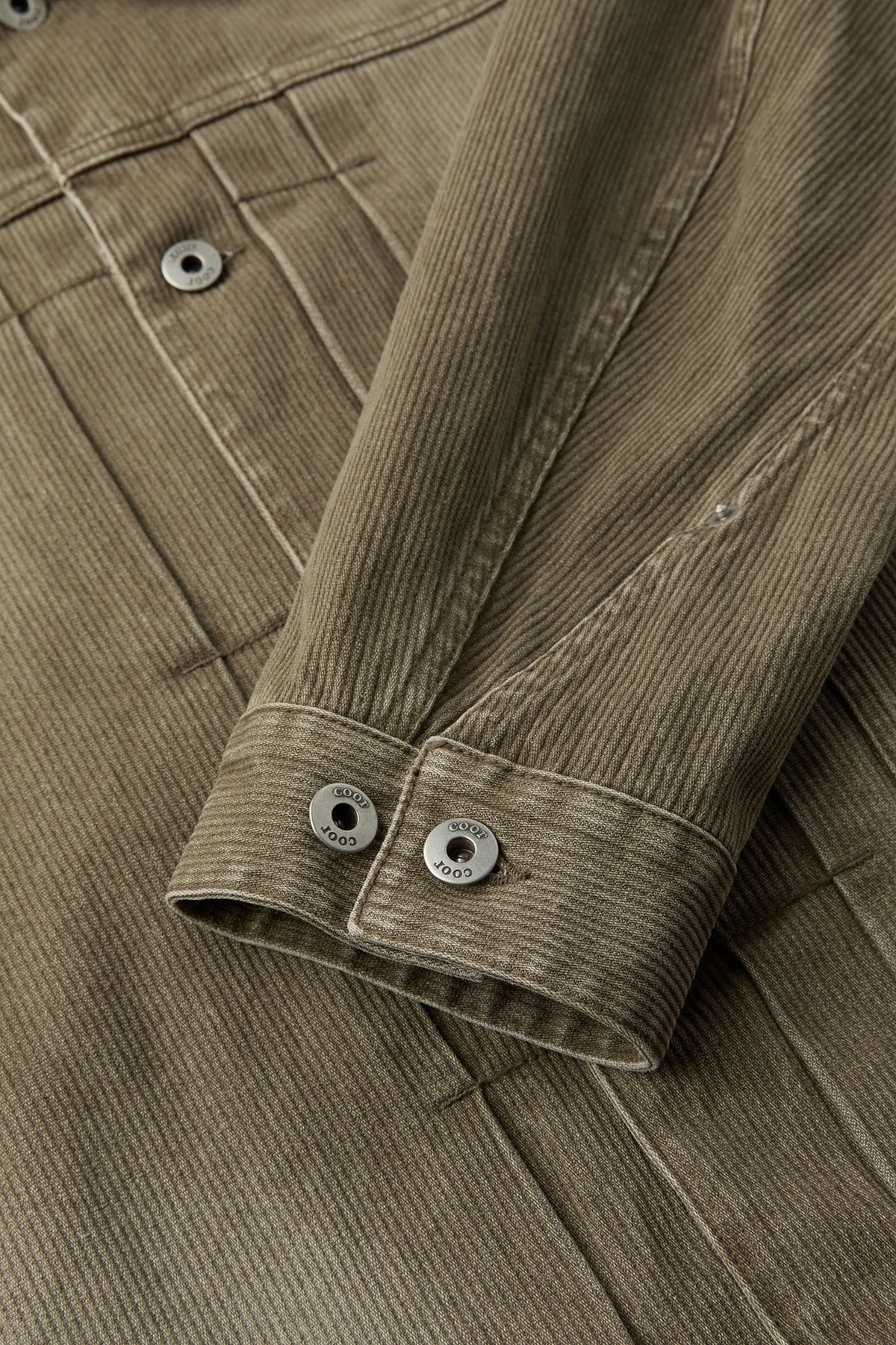 Coor - Type 1 Rib Texture Trucker Jacket (Washed Beige) product image 6 | TRAB K-Fashion Australia