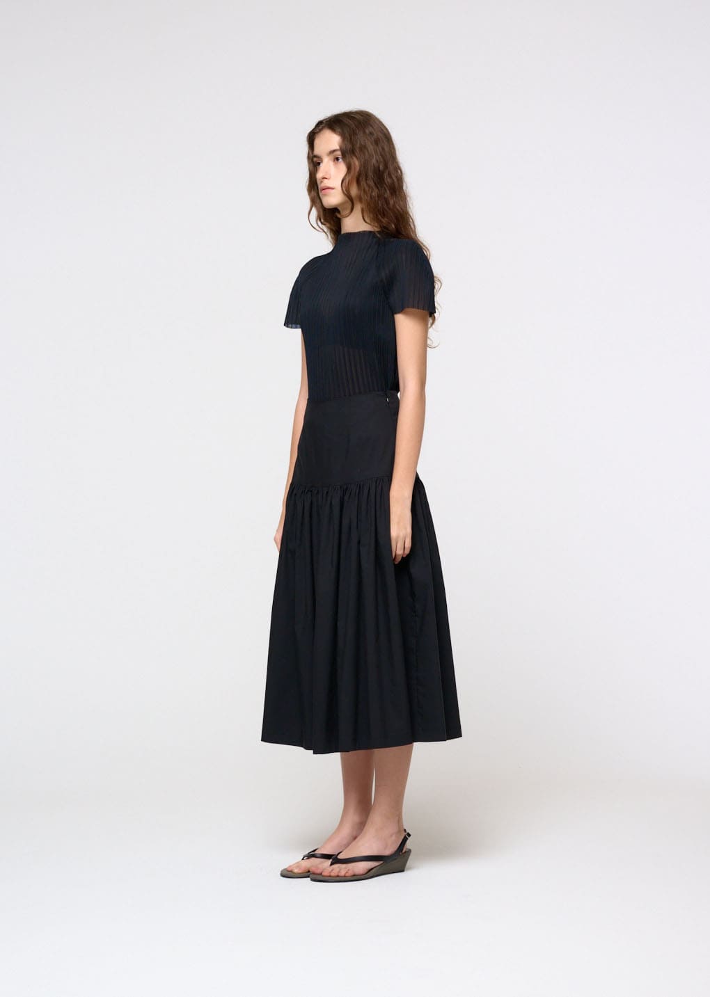 Amomento - Shirring Culotte Pants (Black) product image 3 | TRAB K-Fashion Australia
