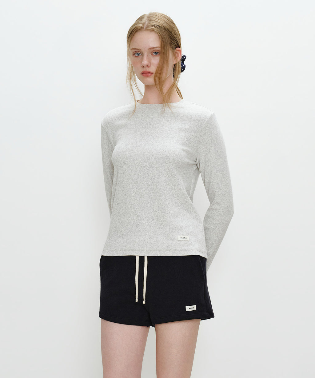 Marithe & Francois Girbaud - Basic Long Sleeve (Light Heather Gray) product image 2 | TRAB K-Fashion Australia