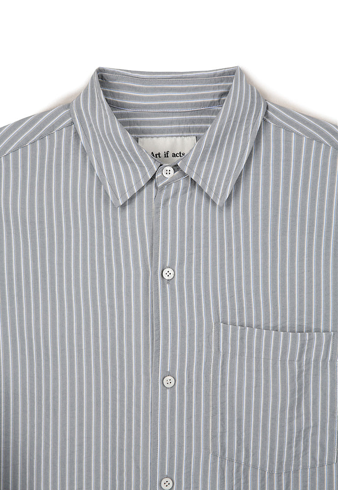 Art if acts - Wrinkle Rayon Shirt (Grey/Liberty Blue) product image 9 | TRAB K-Fashion Australia