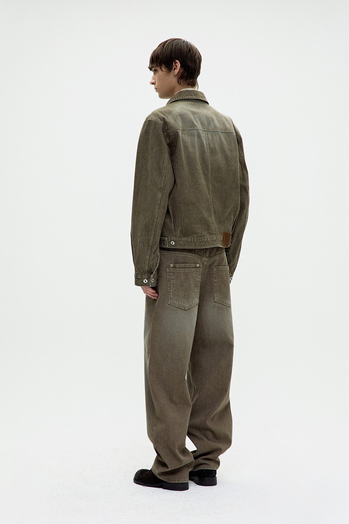 Coor - Type 1 Rib Texture Trucker Jacket (Washed Beige) product image 4 | TRAB K-Fashion Australia