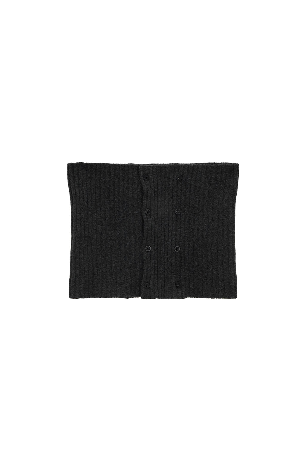 Matin Kim - Button Point Shawl Knit Muffler (Charcoal) product image 1 | TRAB K-Fashion Australia
