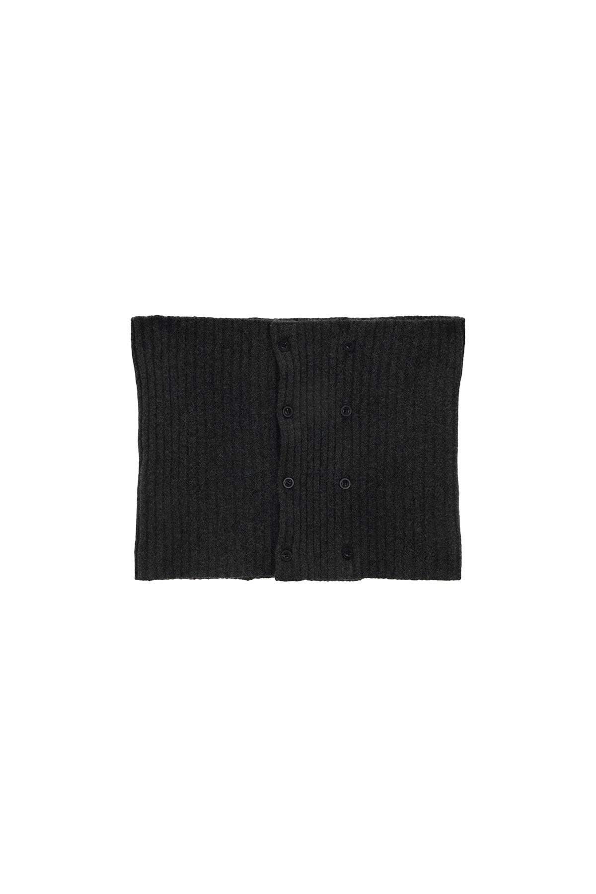Matin Kim - Button Point Shawl Knit Muffler (Charcoal) product image 1 | TRAB K-Fashion Australia