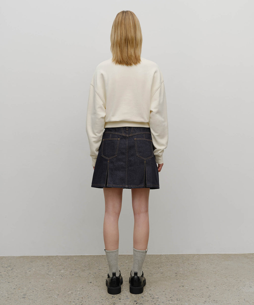 Marithe & Francois Girbaud - Denim Pleated Mini Skirt (Dark Blue) product image 5 | TRAB K-Fashion Australia