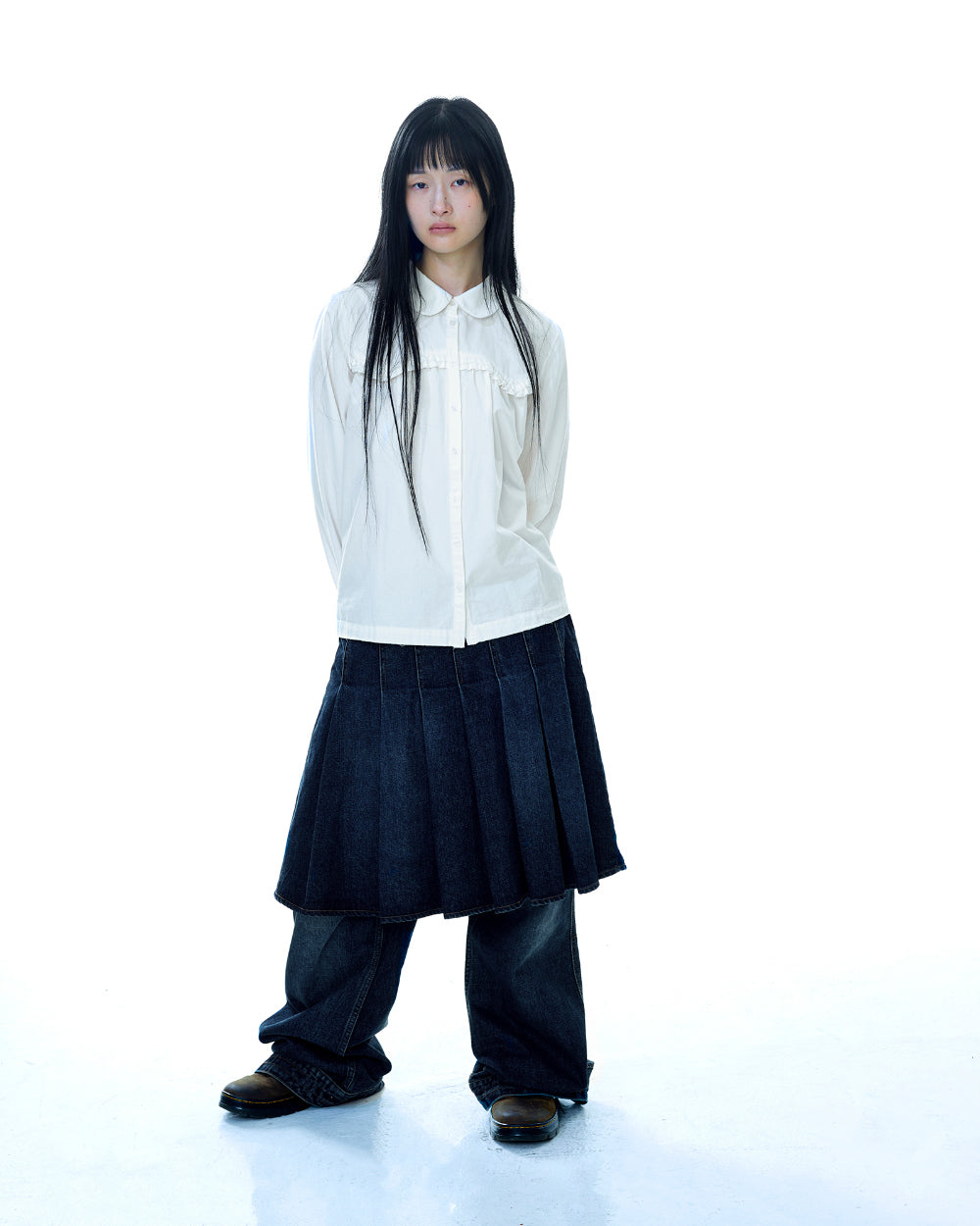 Coyseio - Rough Cut Frill Shirt (Ivory) product image 15 | TRAB K-Fashion Australia