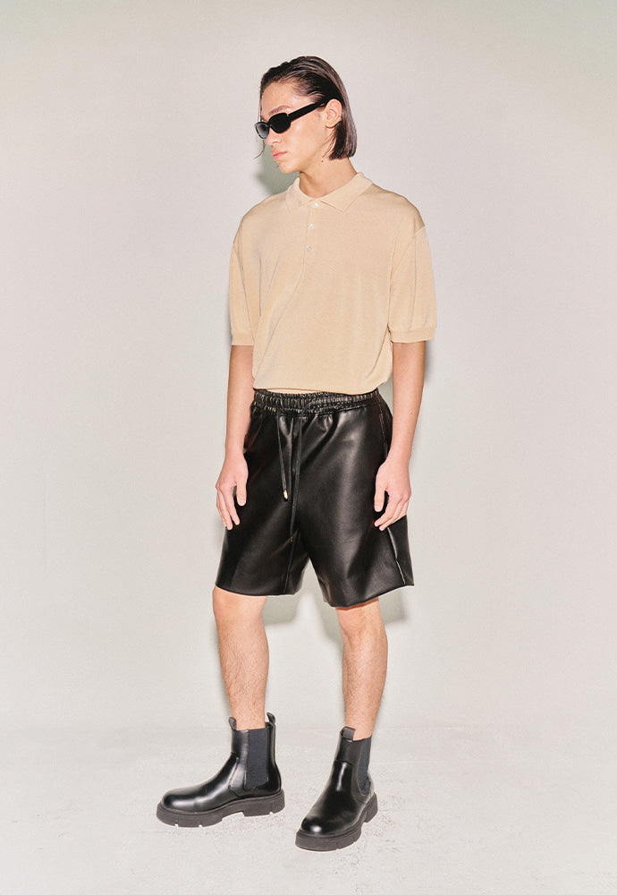 Tonywack - Silk Tencel High Guage Polo Knit (Royal Beige) product image 2 | TRAB K-Fashion Australia