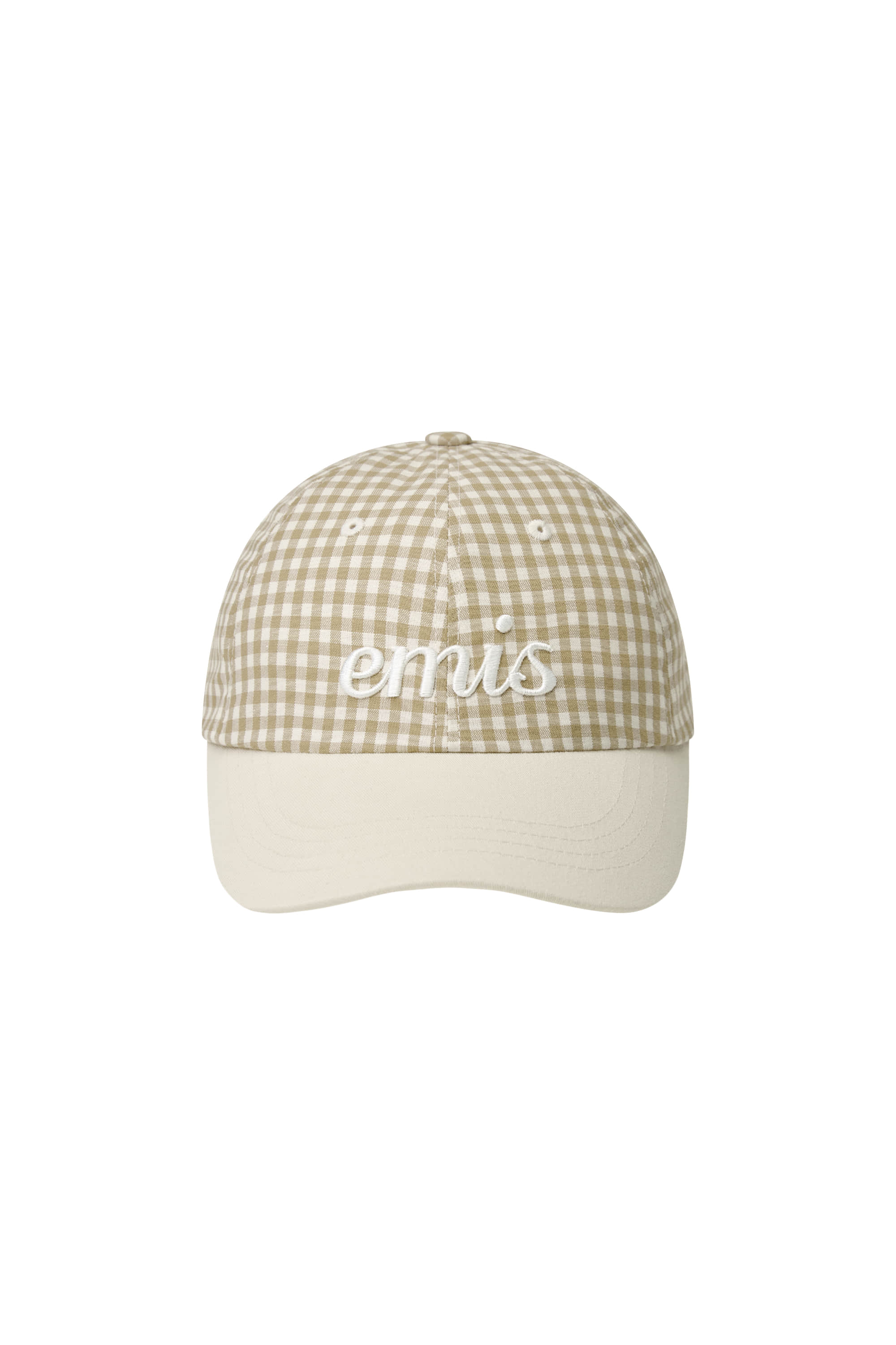 Emis - Gingham Check Ball Cap (Beige) product image 1 | TRAB K-Fashion Australia