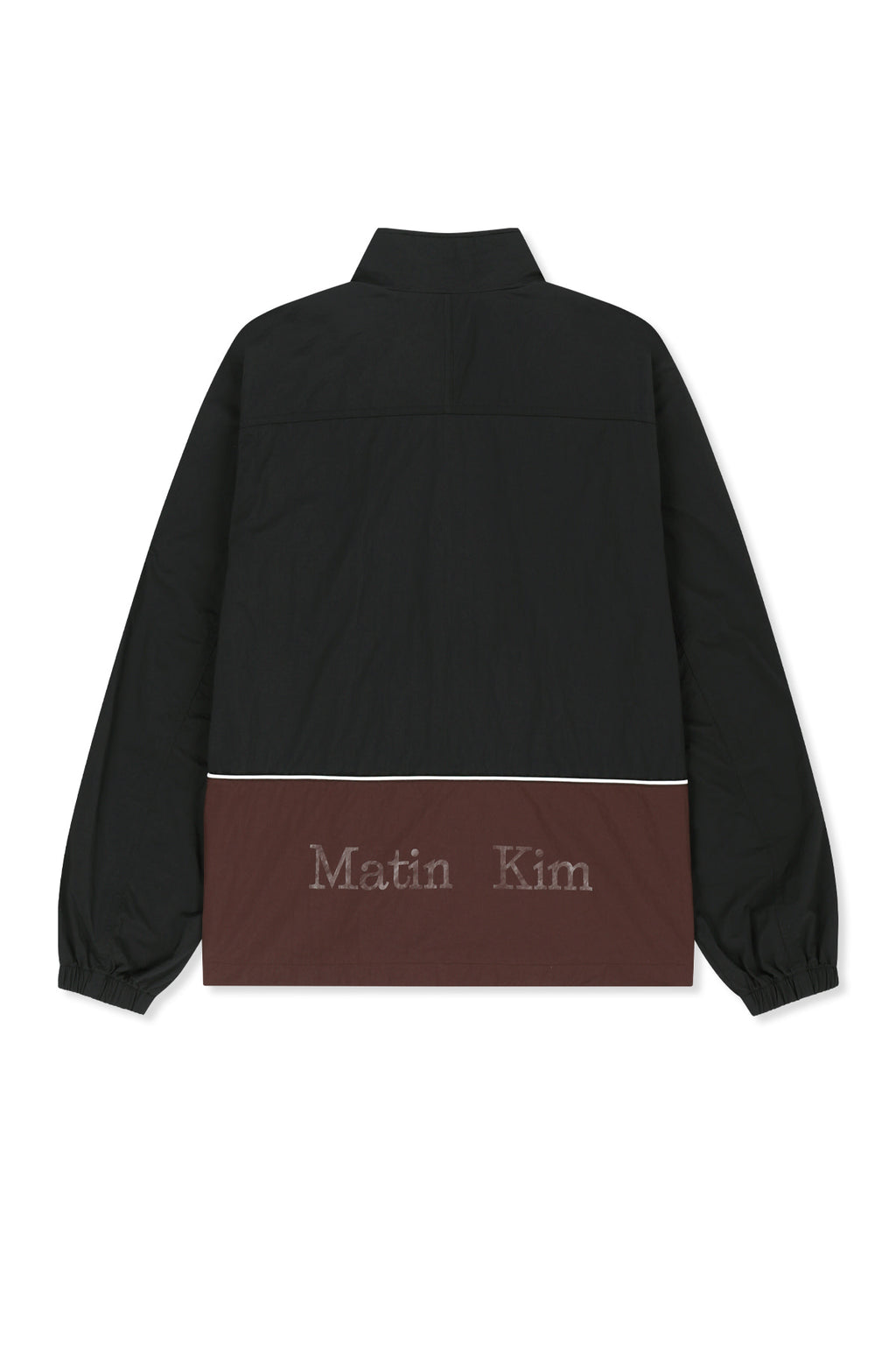 Matin Kim - Contrast Trim Track Zip Up (Black) product image 2 | TRAB K-Fashion Australia