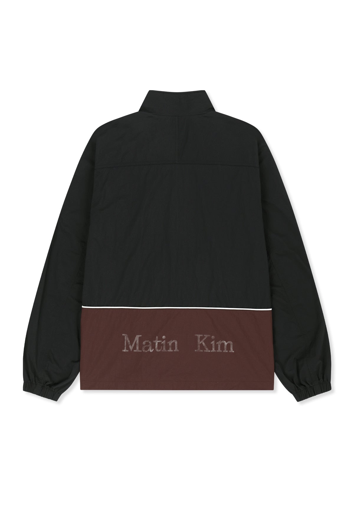 Matin Kim - Contrast Trim Track Zip Up (Black) product image 2 | TRAB K-Fashion Australia