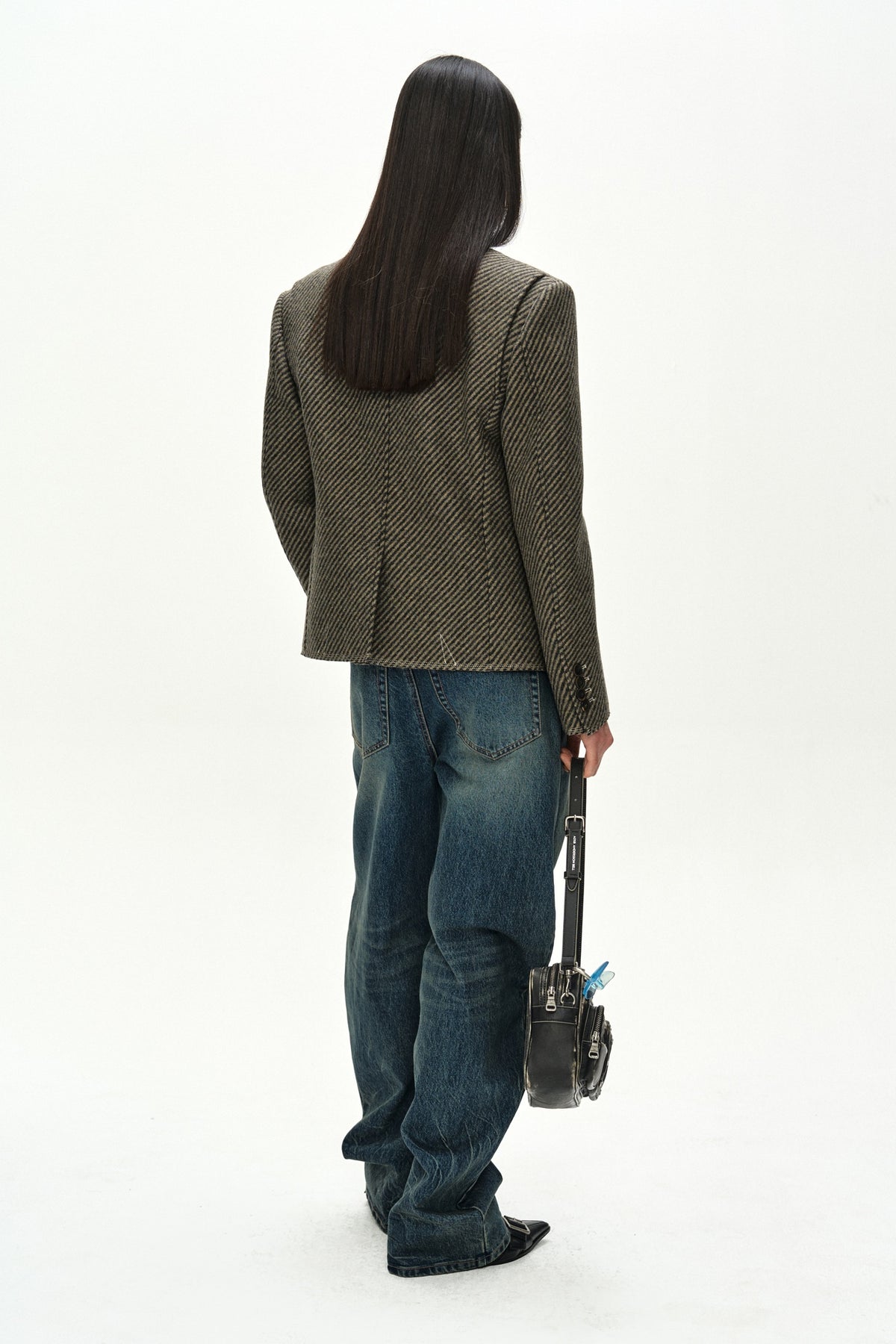 Andersson Bell - Hook And Eye Curved Jeans (Blue) product image 7 | TRAB K-Fashion Australia