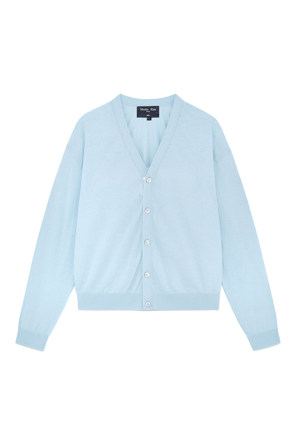 Matin Kim - Back Logo See Through Cardigan (Sky) product image 1 | TRAB K-Fashion Australia