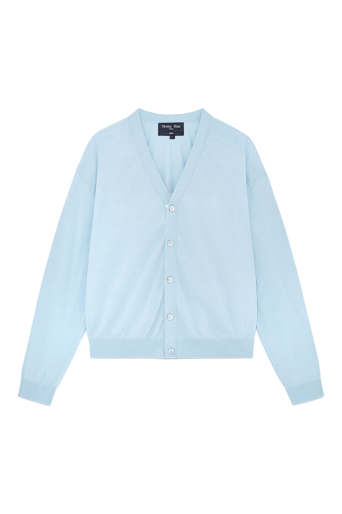 Matin Kim - Back Logo See Through Cardigan (Sky) product image 1 | TRAB K-Fashion Australia