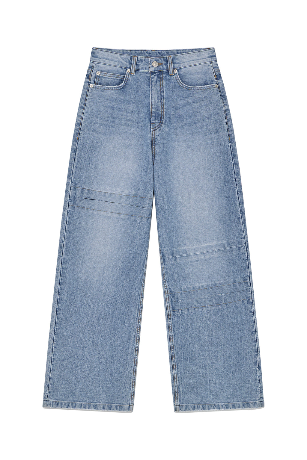 Matin Kim - Unbalance Cut Point Denim Pants (Blue) product image 1 | TRAB K-Fashion Australia