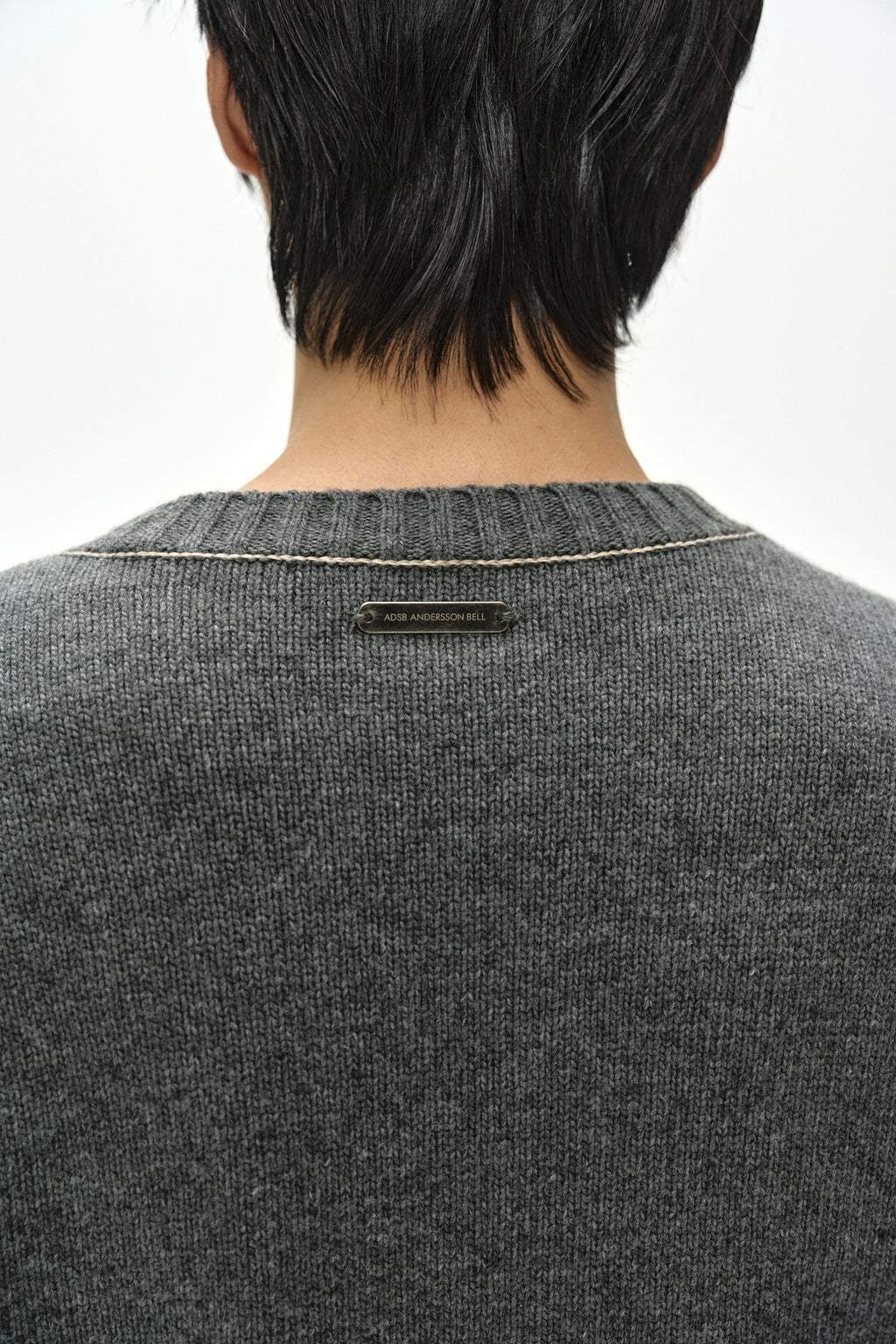 Andersson Bell - Shirt Layered Cardigan (Melange Grey) product image 8 | TRAB K-Fashion Australia