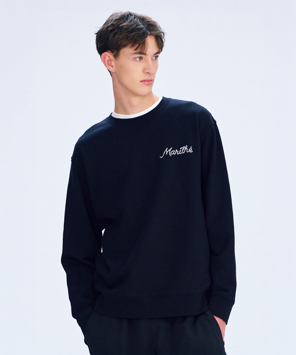 Marithe & Francois Girbaud - Rope Logo Sweatshirt (Black) product image 1 | TRAB K-Fashion Australia