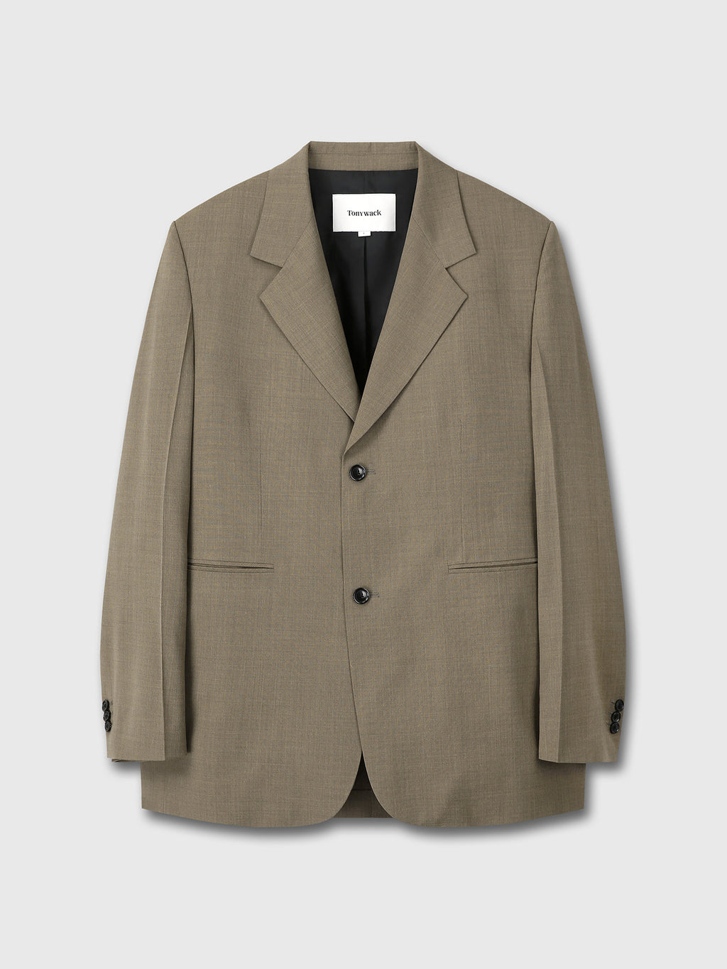 Tonywack - Light Wool Relaxed Tailored Jacket (Taupe Melange) product image 9 | TRAB K-Fashion Australia