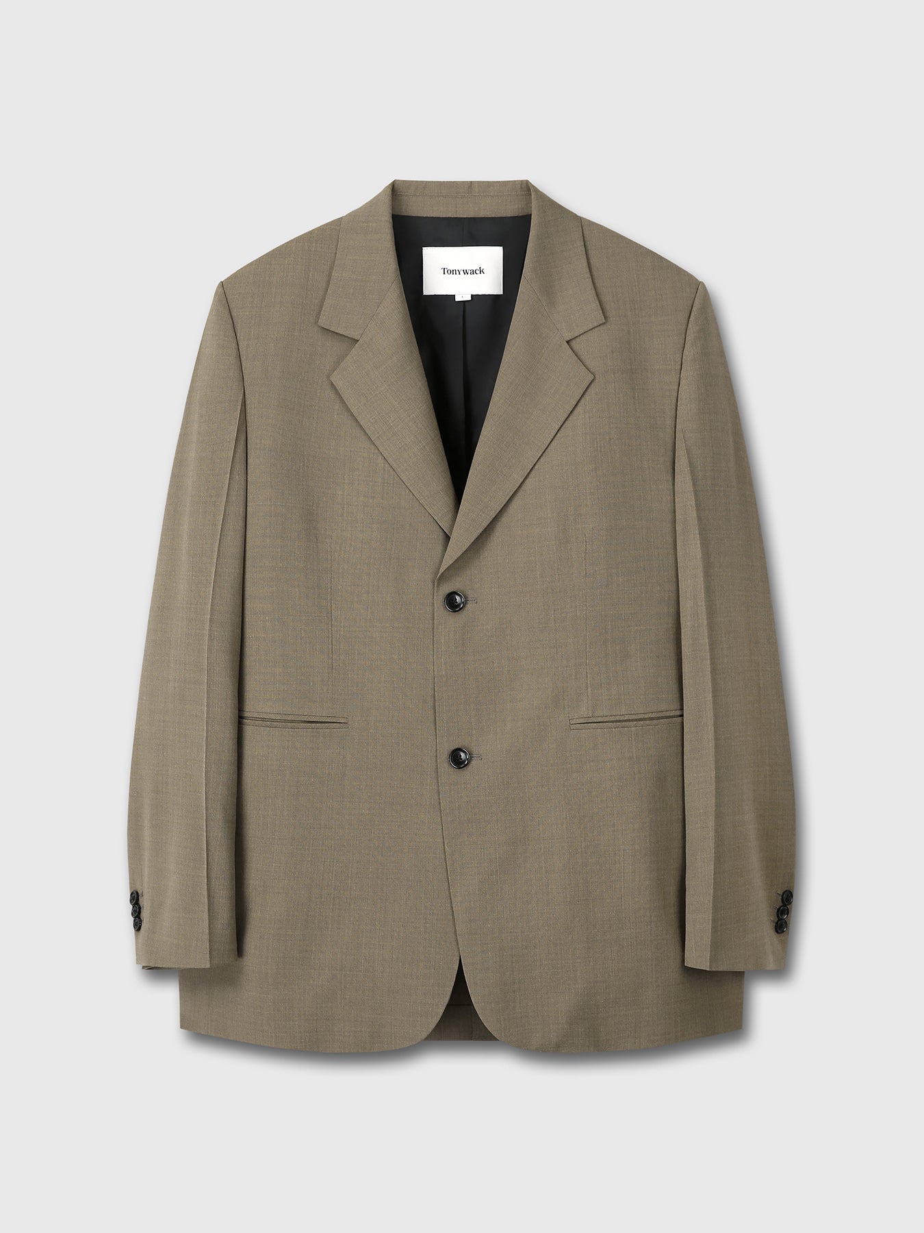 Tonywack - Light Wool Relaxed Tailored Jacket (Taupe Melange) product image 9 | TRAB K-Fashion Australia