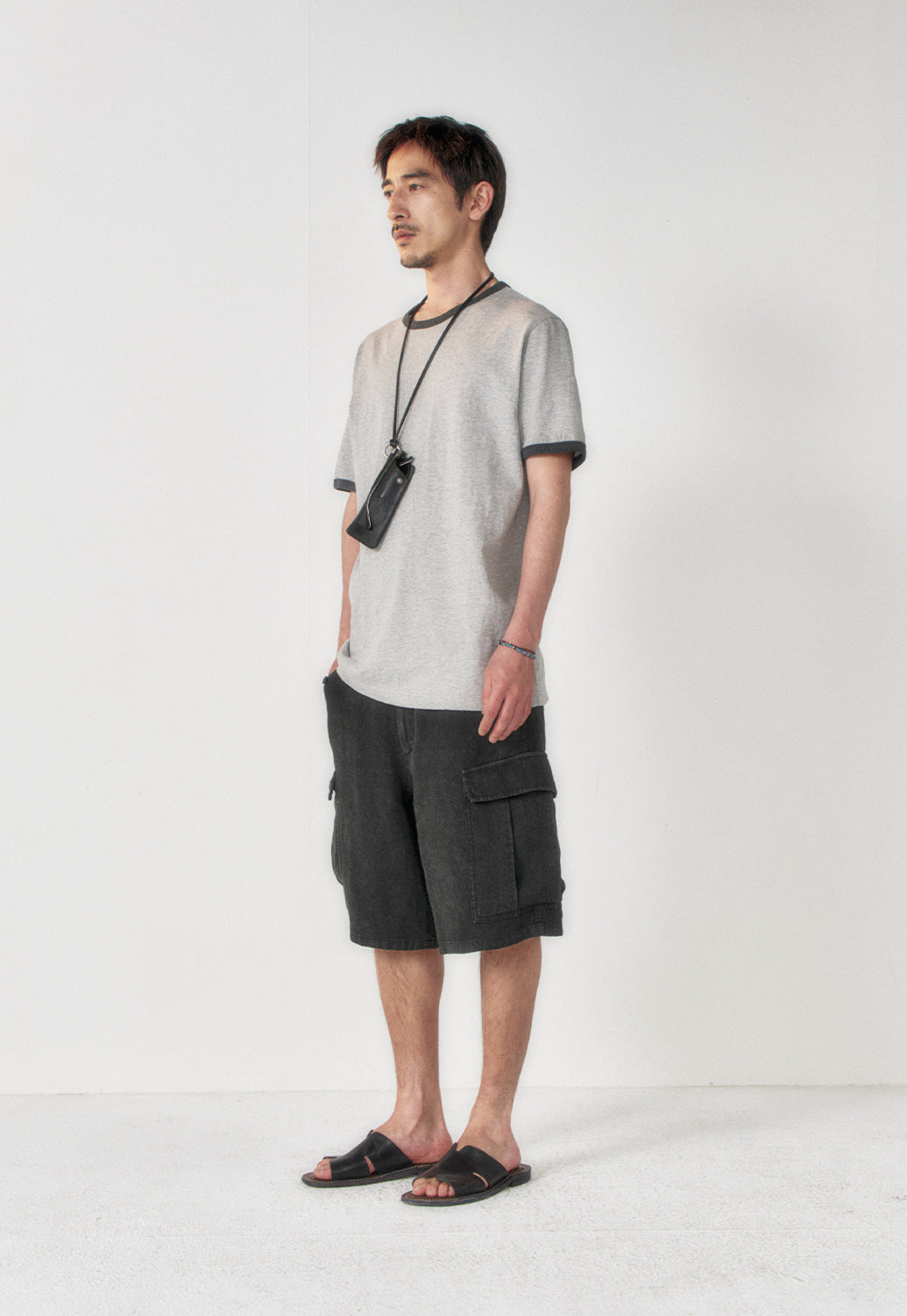 Art if acts - Slub Ringer Tee (Grey/Charcoal) product image 2 | TRAB K-Fashion Australia