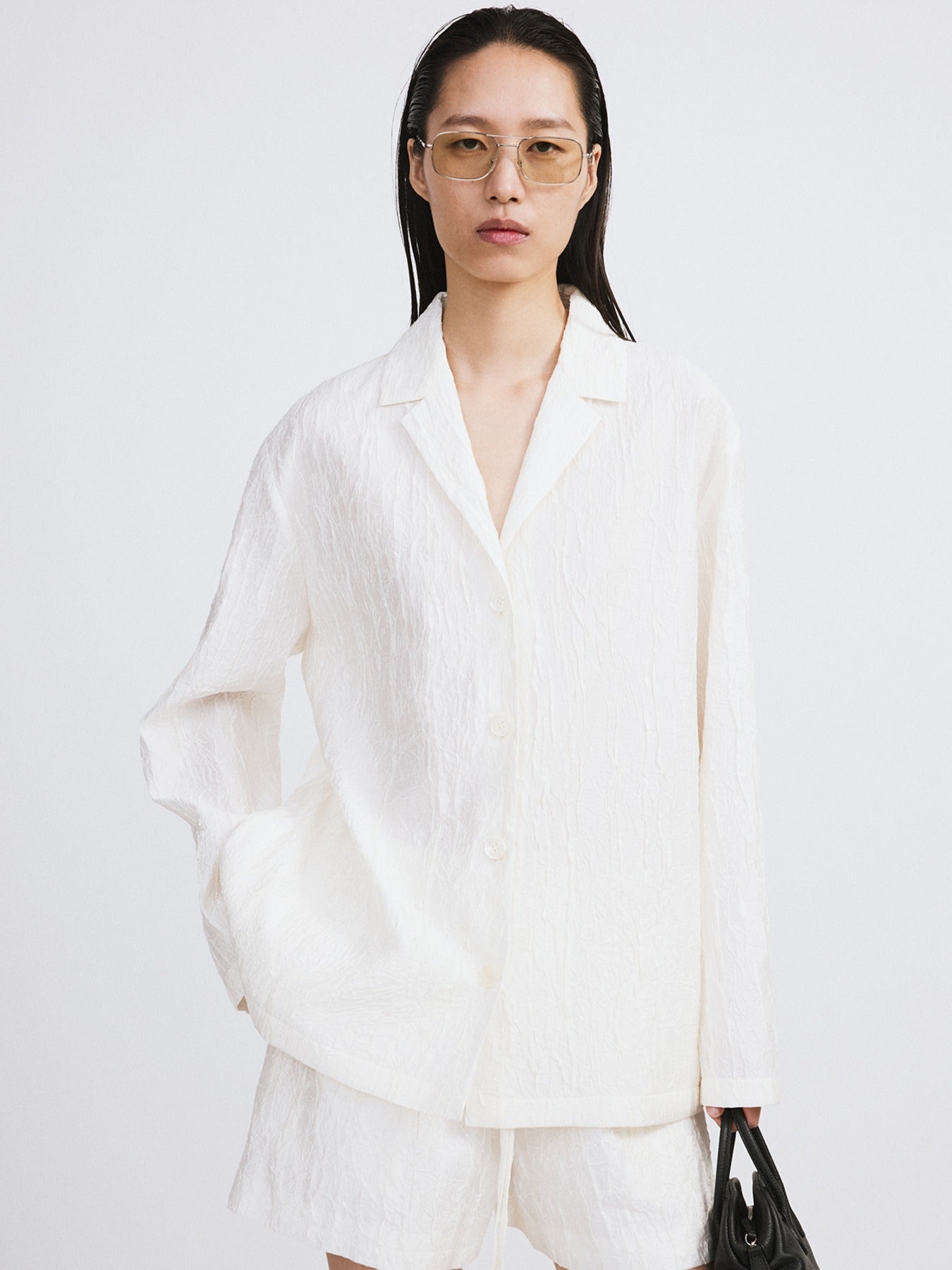 Recto - Wrinkled Lounge Shirt (Bean Ivory) product image 1 | TRAB K-Fashion Australia
