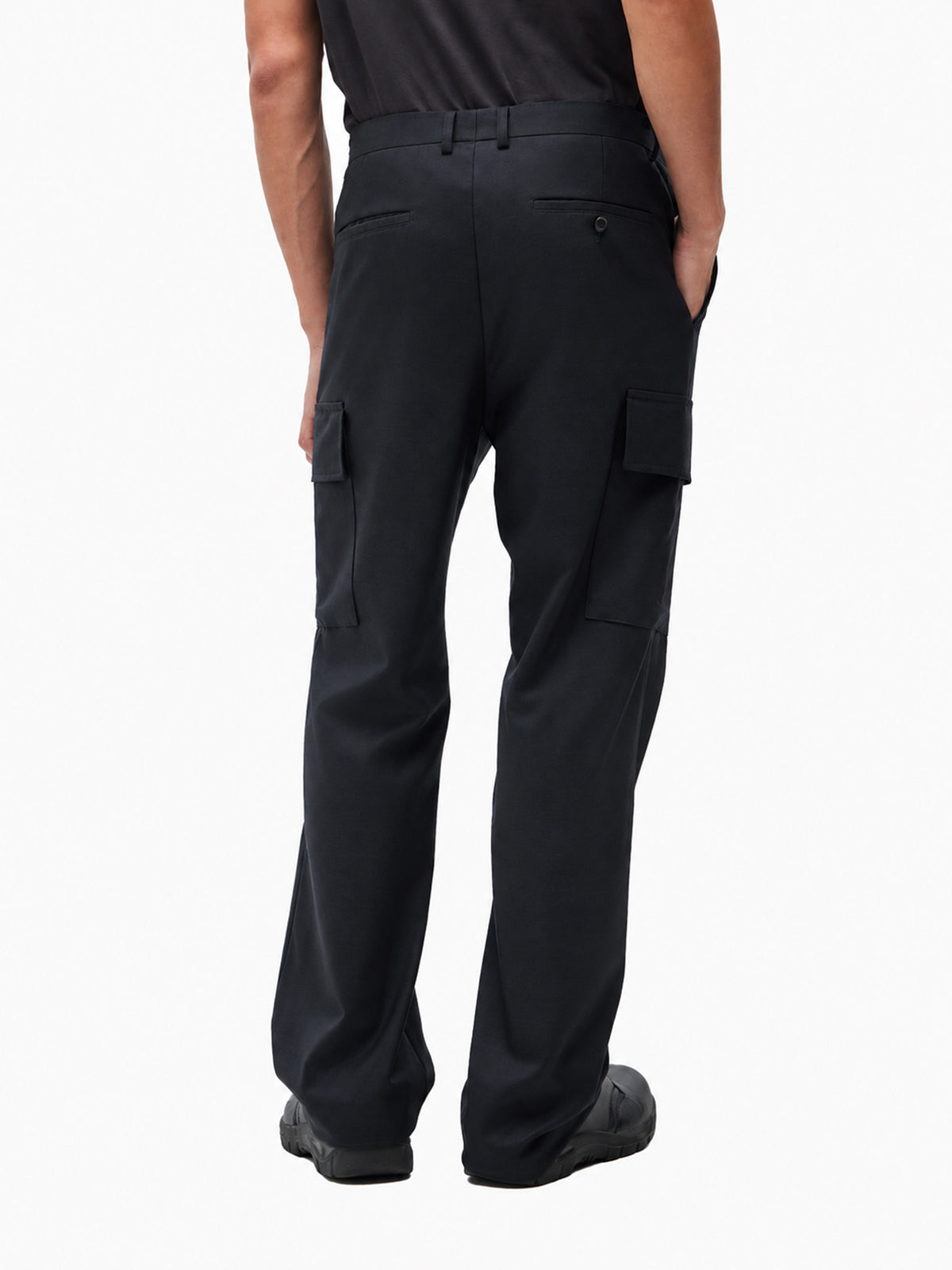 Jiyong Kim - Super Fine Wool Tailored Trousers (Black) product image 5 | TRAB K-Fashion Australia