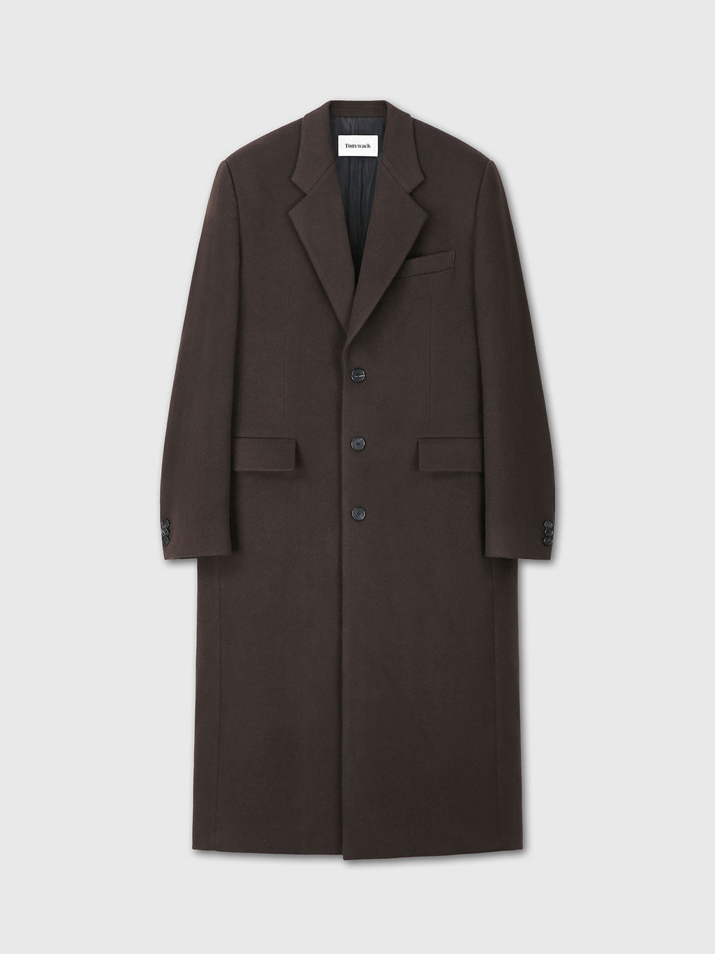 Tonywack - Wool And Cashmere Tailored Coat (Deep Brown) product image 9 | TRAB K-Fashion Australia