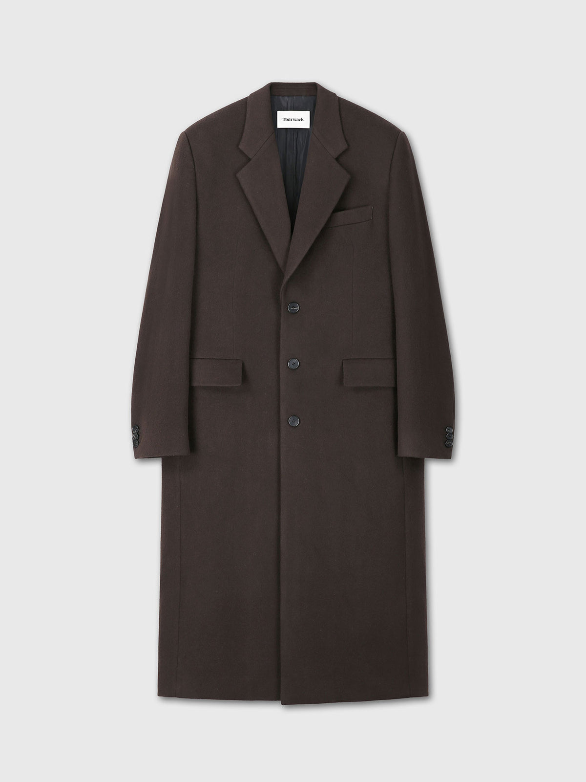 Tonywack - Wool And Cashmere Tailored Coat (Deep Brown) product image 9 | TRAB K-Fashion Australia