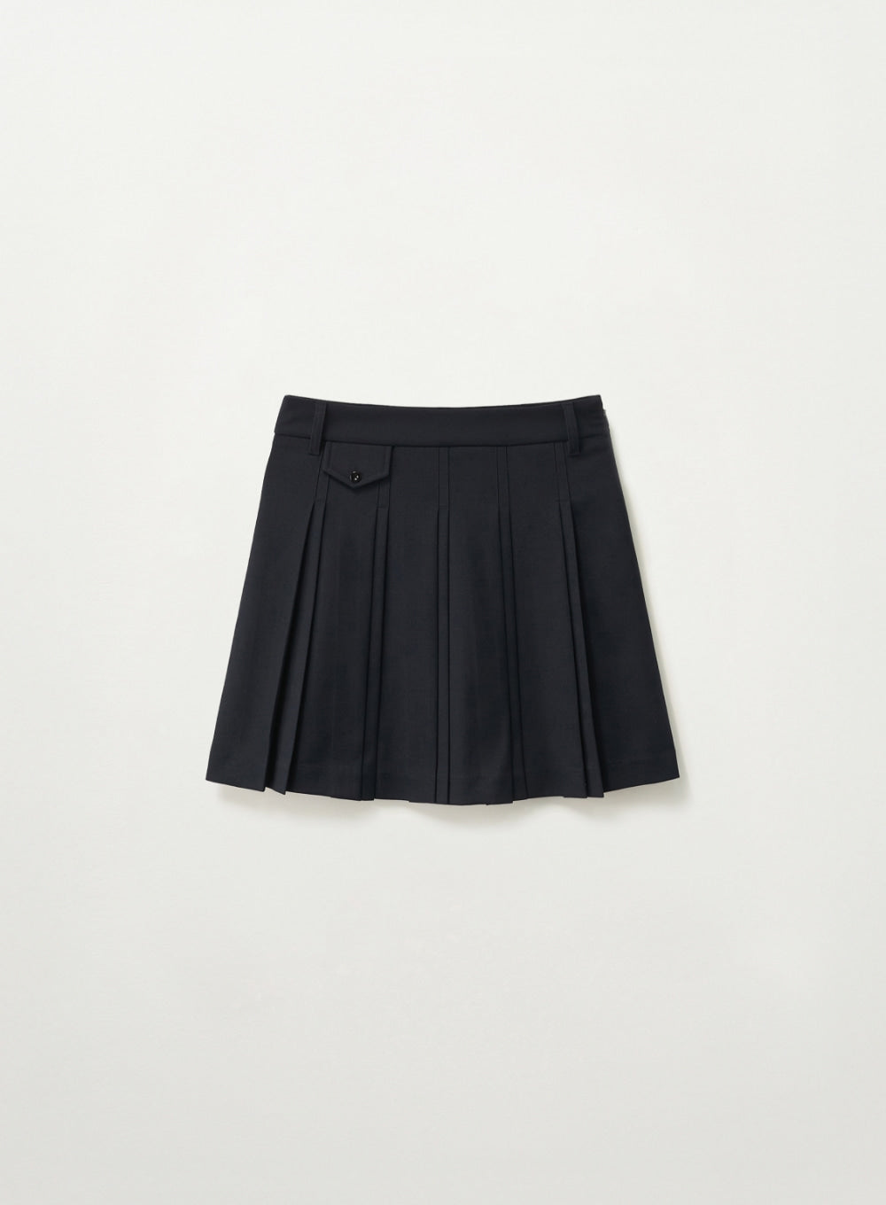 Satur - (W) Pleated Mini Skirt (Navy) product image 2 | TRAB K-Fashion Australia