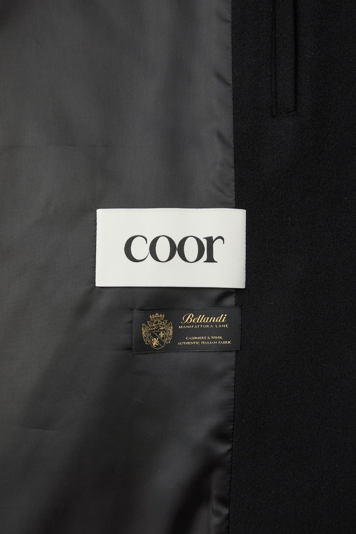 Coor - Fake Leather Trim Bellandi Half Coat (Black) product image 8 | TRAB K-Fashion Australia