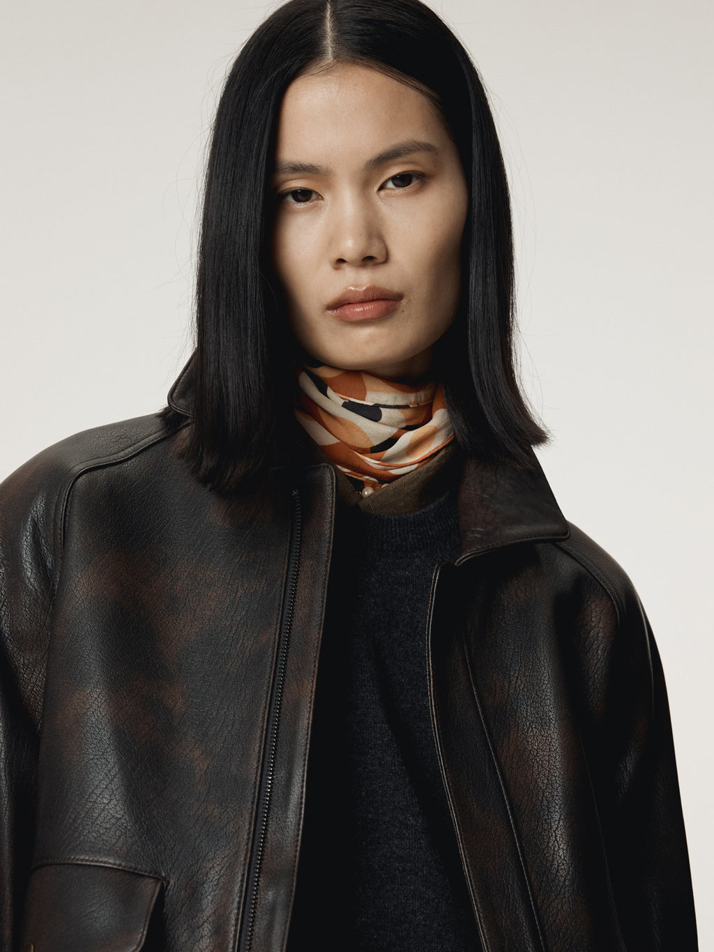 Recto - Oversized Shearing Leather Jumper (Vintage Brown) product image 11 | TRAB K-Fashion Australia